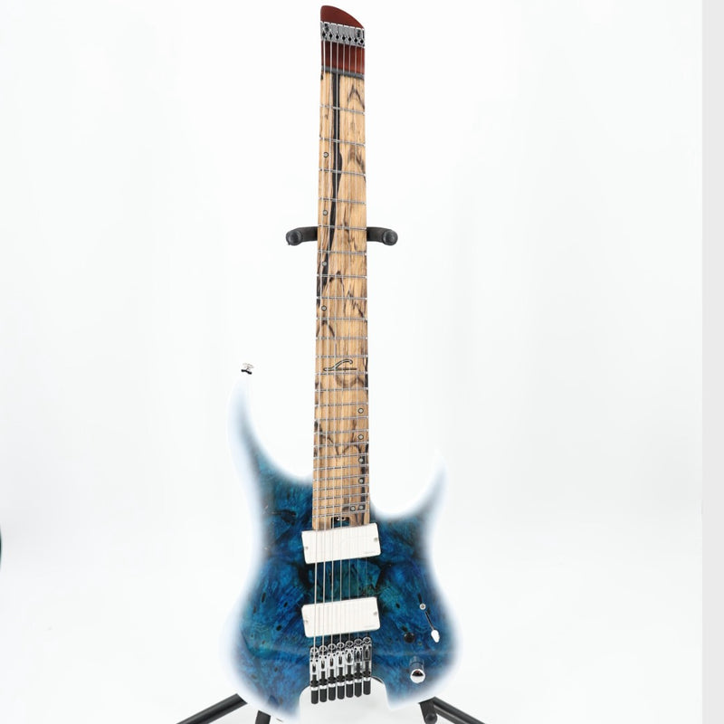 Legator Ghost G7FOD 7-String Headless Multiscale Guitar w/ Fishman Pickups and Gig Bag - Gloss Buckeye Arctic Blue