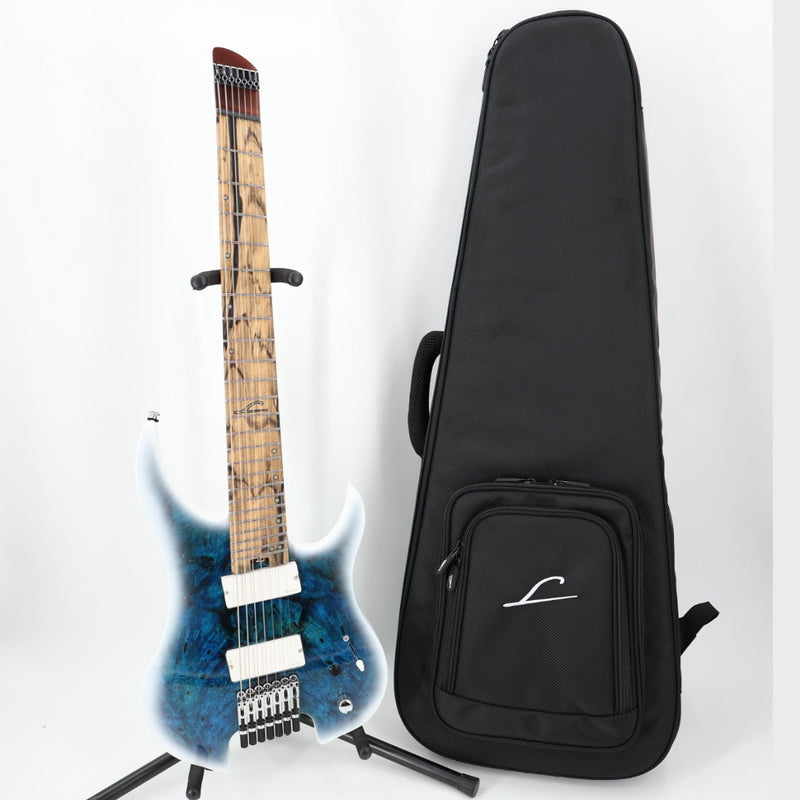 Legator Ghost G7FOD 7-String Headless Multiscale Guitar w/ Fishman Pickups and Gig Bag - Gloss Buckeye Arctic Blue