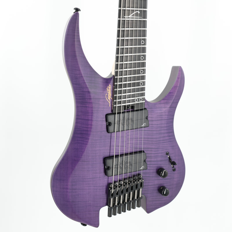 Legator Ghost G7FSS 7-String Headless Multiscale Guitar - Satin FM Purple