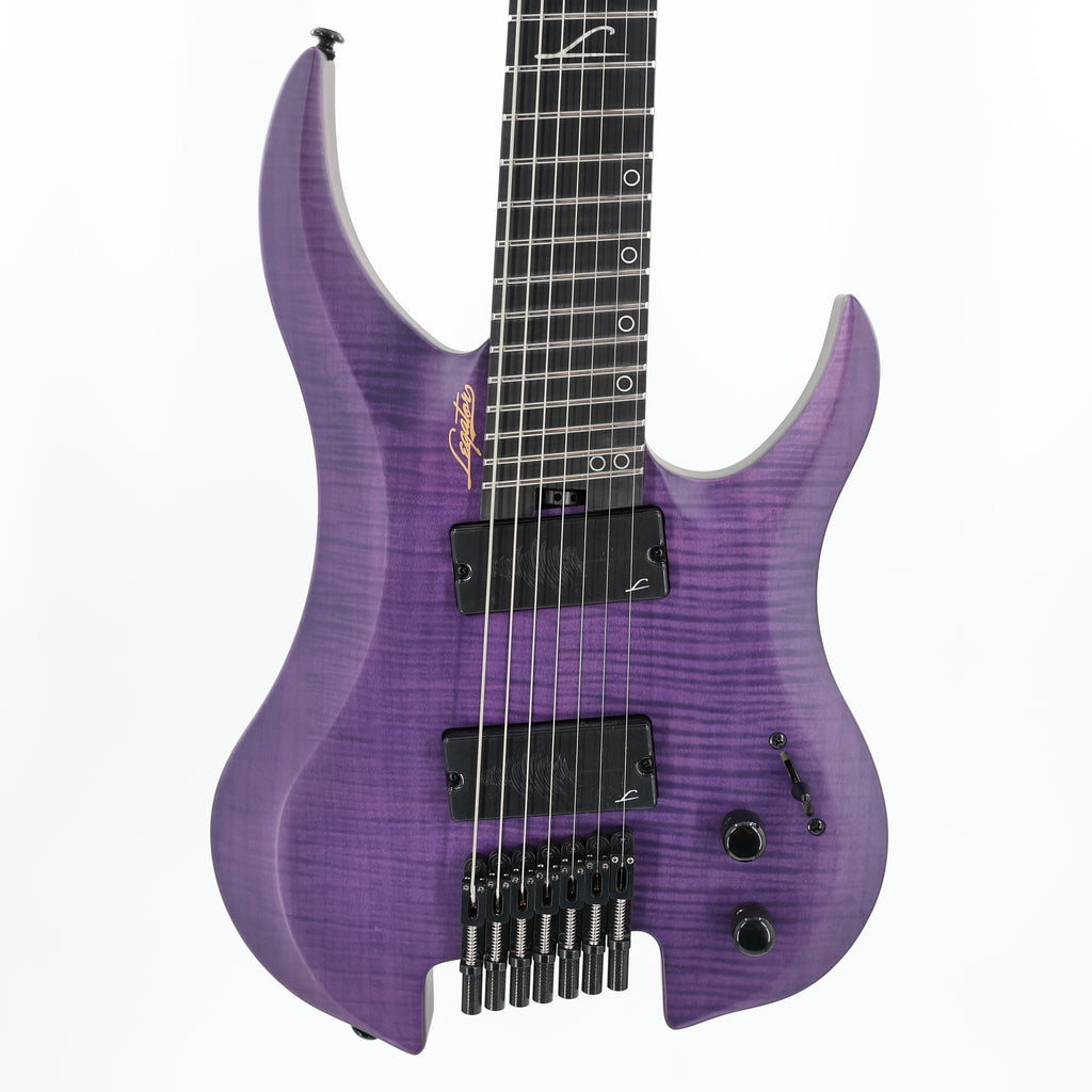 Legator Ghost G7FSS 7-String Headless Multiscale Guitar - Satin FM Purple