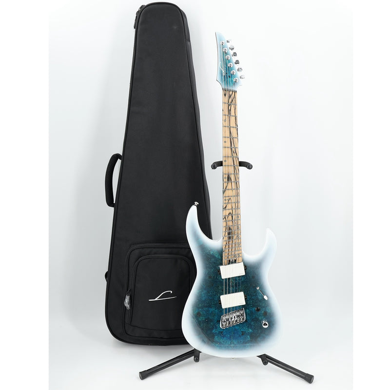 Legator Ninja N6FOD Multiscale Guitar w/ Gig Bag - Gloss Buckeye Arctic Blue