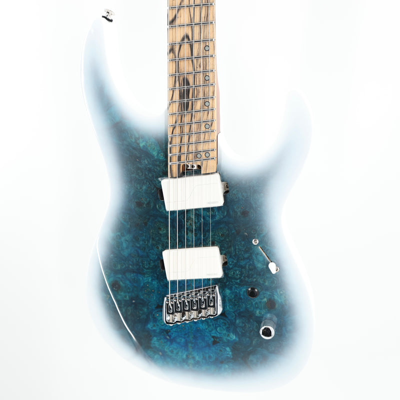 Legator Ninja N6FOD Multiscale Guitar w/ Gig Bag - Gloss Buckeye Arctic Blue