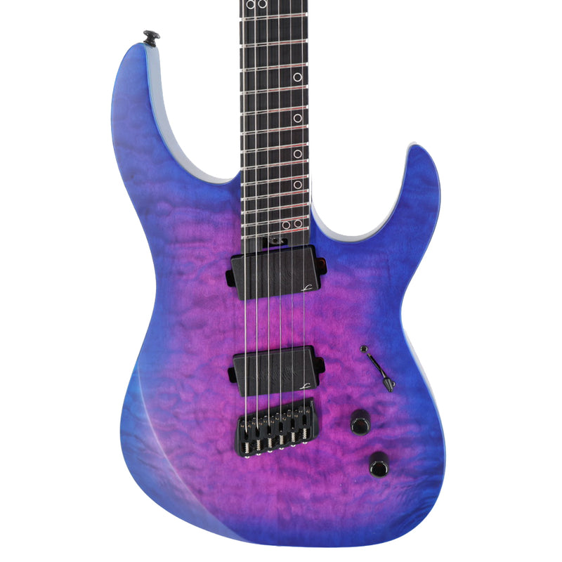 Legator Ninja N6FSS 6-String Multiscale Guitar - Satin Hypernova Blue QM
