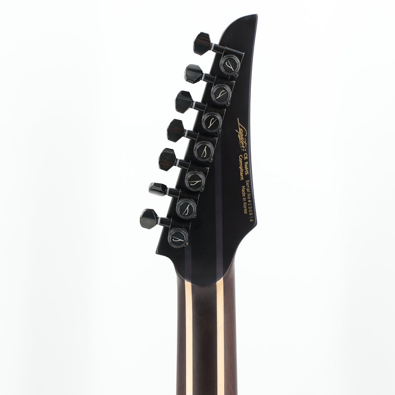 Legator Ninja N7FX Multiscale 7-String Guitar w/ Fishman Pickups and Gig Bag - Black Widow