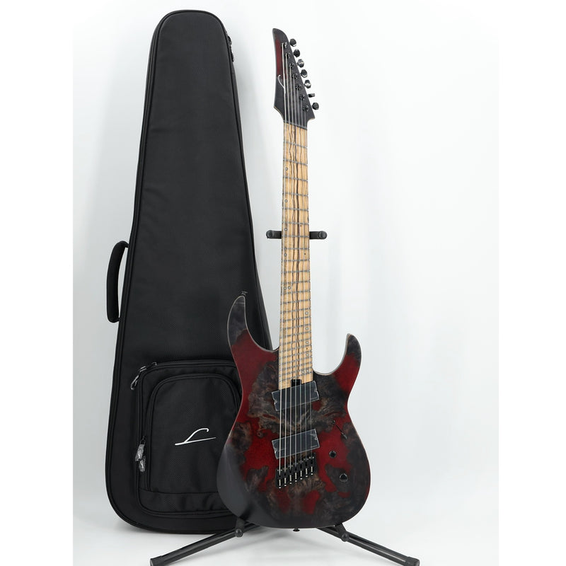 Legator Ninja N7FX Multiscale 7-String Guitar w/ Fishman Pickups and Gig Bag - Black Widow