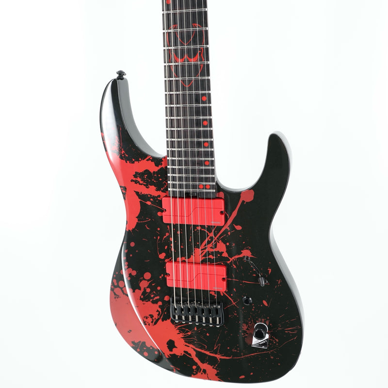 Legator N7 Slaughter Series 7-String Guitar w/ Fishman Pickups and Gig Bag - Demolisher Black