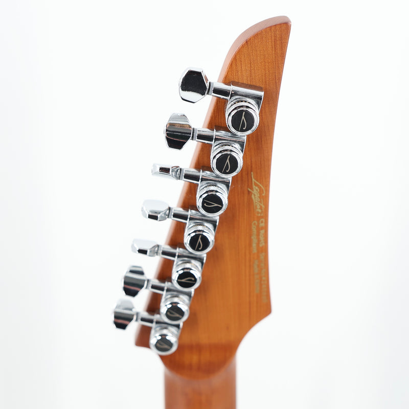 Legator Ninja N7FOD 7-String Multiscale Guitar w/ Fishman Pickups - Gloss Buckeye Arctic Blue