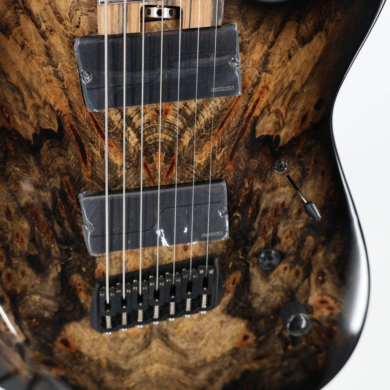 Legator Ninja N7FOD 7-String Multiscale Guitar w/ Fishman Pickups - Gloss Buckeye Jupiter Burst