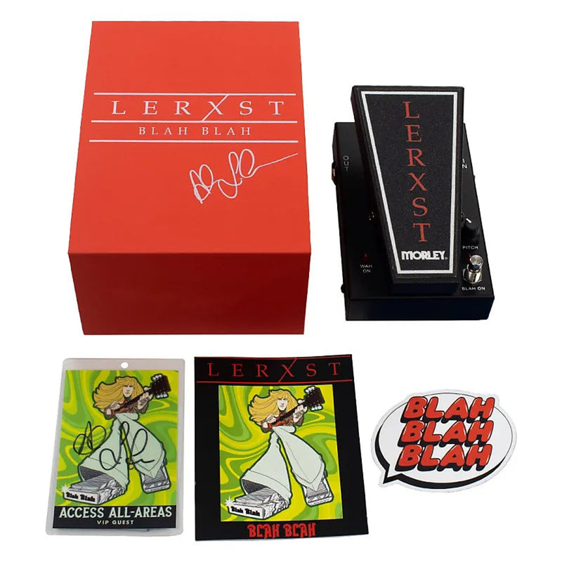 Lerxst Blah Blah Alex Lifeson Signature Wah Pedal by Morley w/ Hand-Signed Backstage Laminate