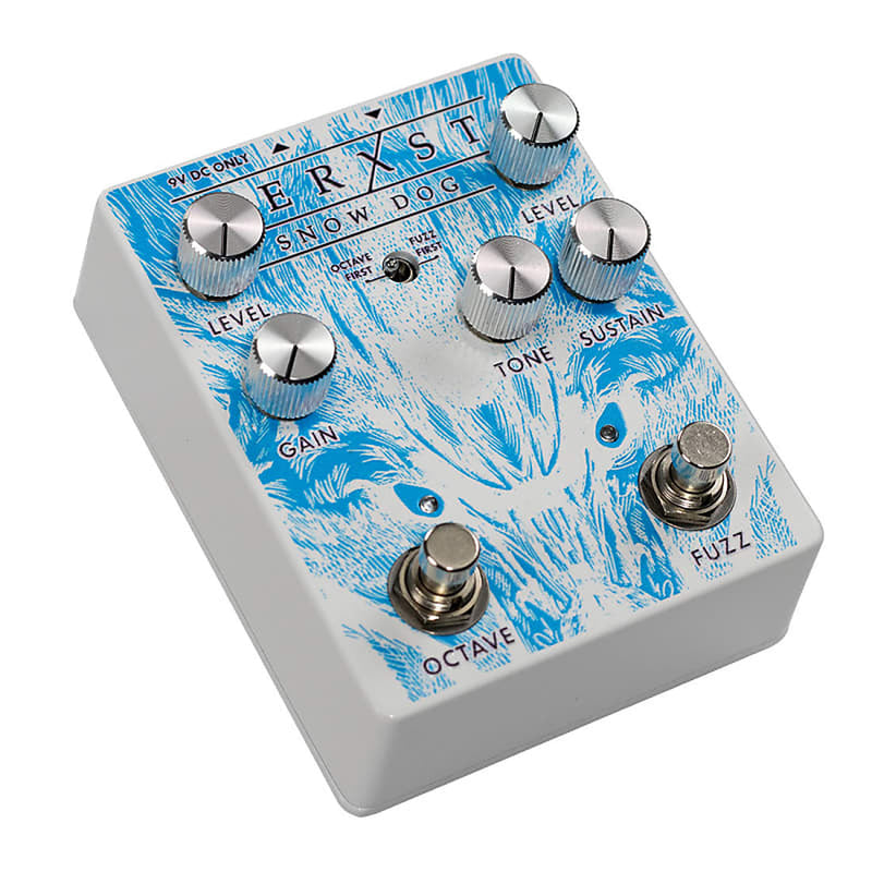 Lerxst Snow Dog Limited Edition Alex Lifeson Signature Octave Fuzz Pedal w/ Hand-Signed Backstage Laminate