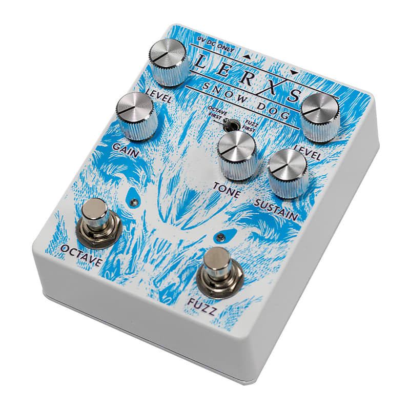 Lerxst Snow Dog Limited Edition Alex Lifeson Signature Octave Fuzz Pedal w/ Hand-Signed Backstage Laminate