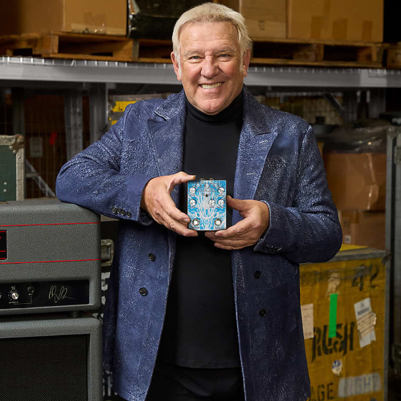 Lerxst Snow Dog Limited Edition Alex Lifeson Signature Octave Fuzz Pedal w/ Hand-Signed Backstage Laminate