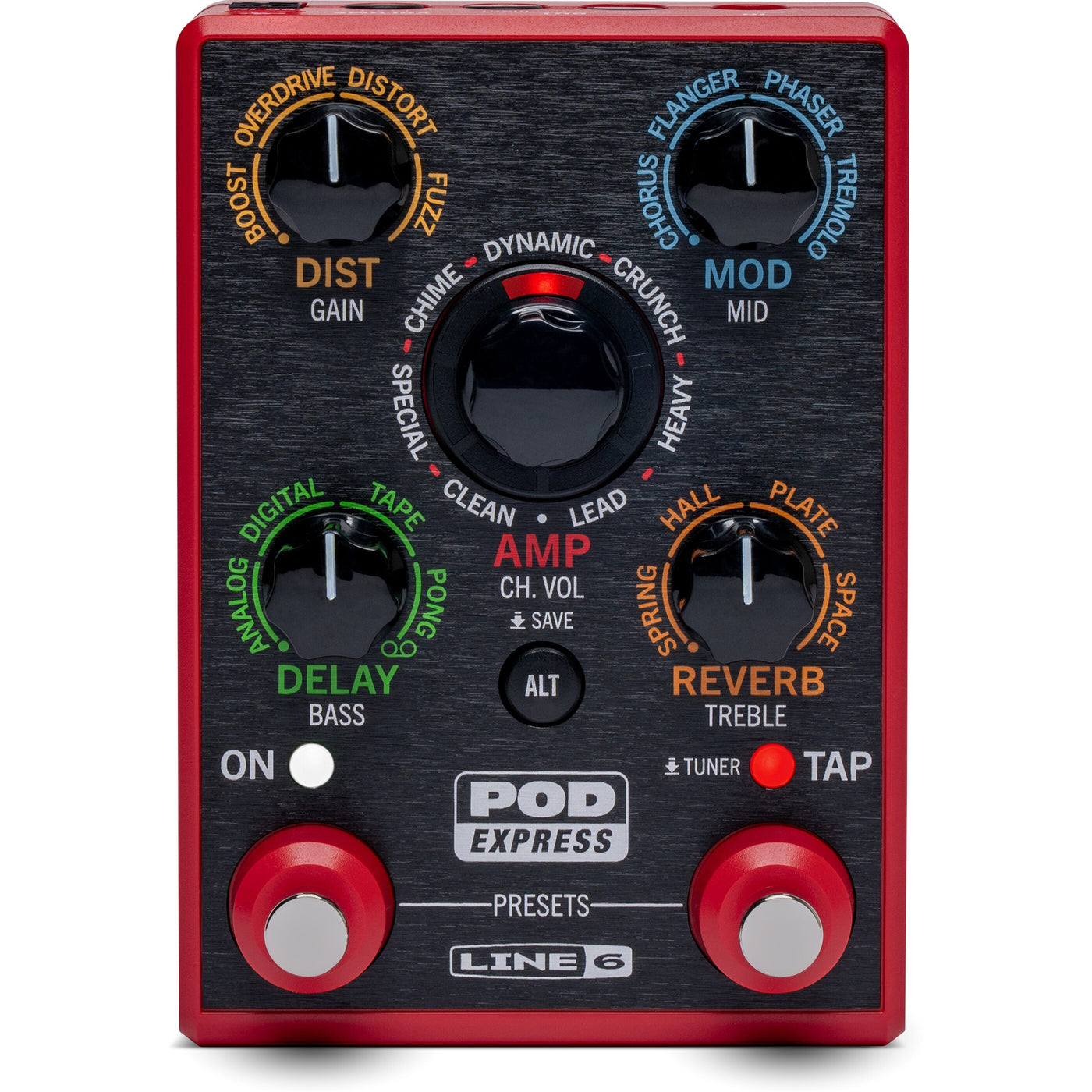 guitar amp modeling pedal Line 6 POD Express Guitar Portable Multi-FX and Amp Modeling Pedal New