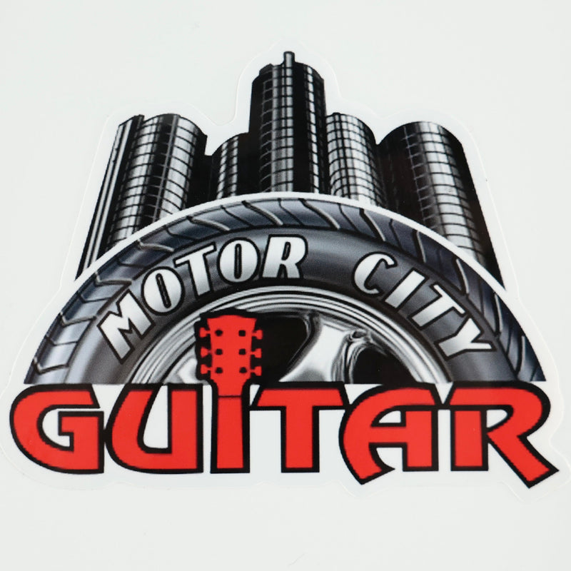 Motor City Guitar Tire Logo Die-Cut Sticker