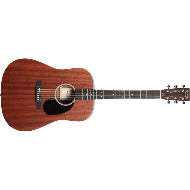 Martin D-10E Road Series Acoustic-Electric Guitar w/ Softshell Case - Natural Sapele