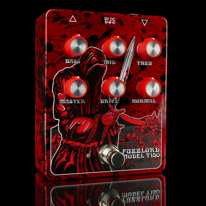 Fuzzlord Effects Model T150 Preamp Pedal - Limited Edition Red Splatter