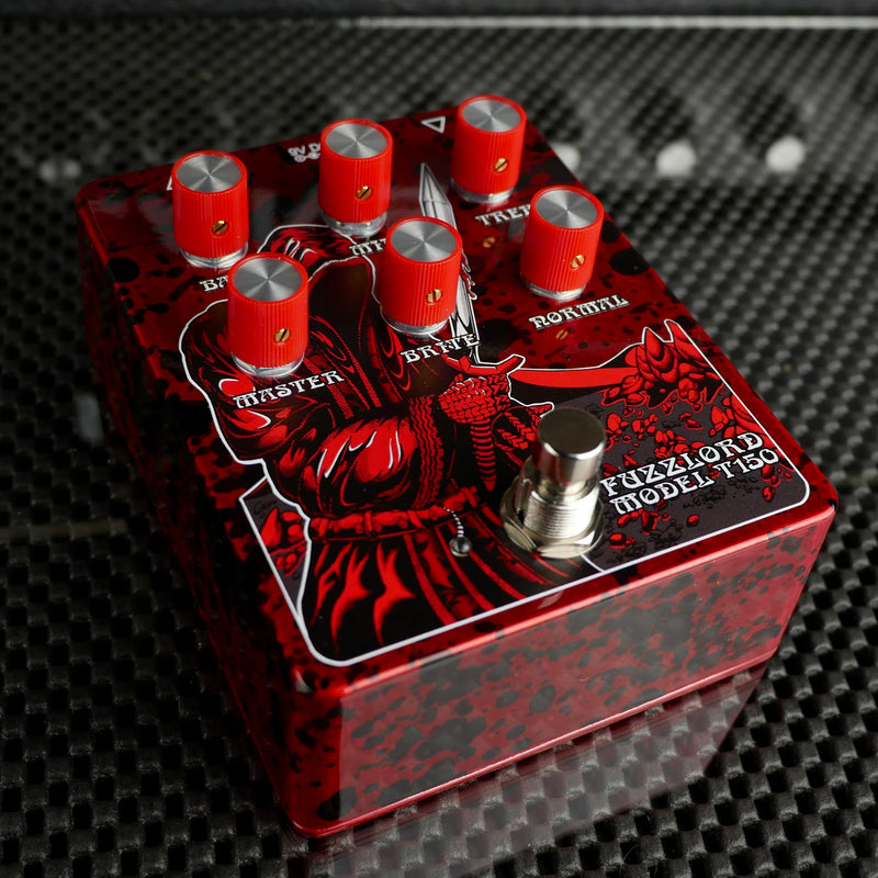 Fuzzlord Effects Model T150 Preamp Pedal - Limited Edition Red Splatter