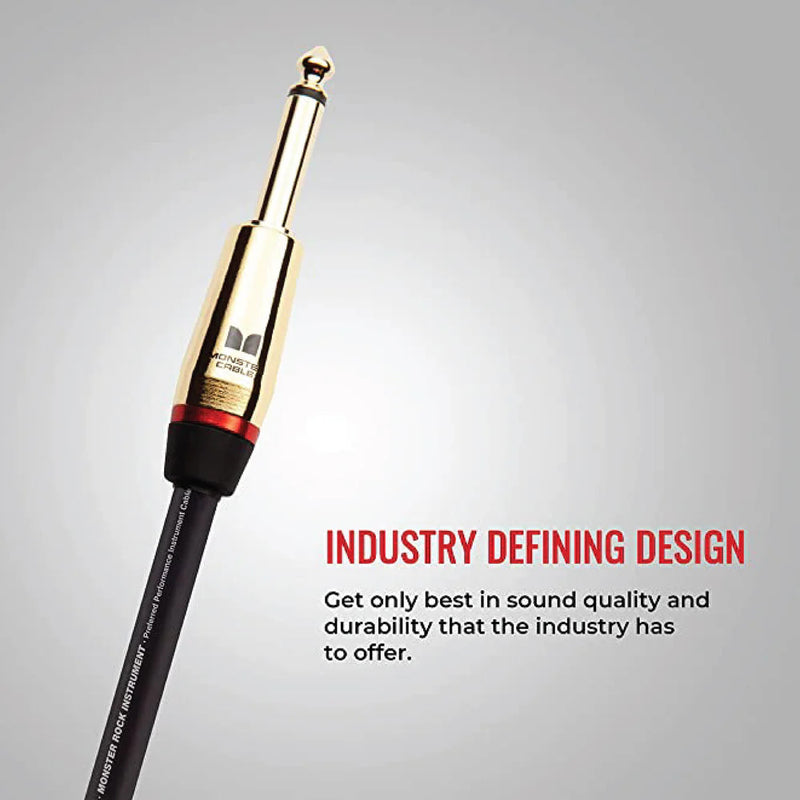 Monster Cable Monster Rock 1/4 Inch Straight to Straight Instrument Cable - 21-foot