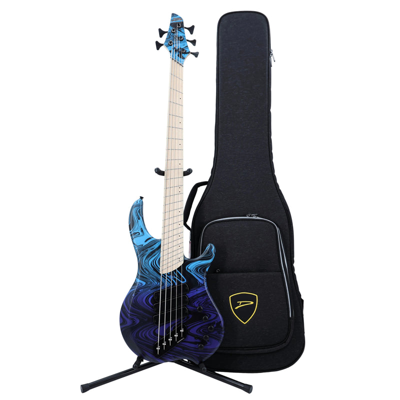 Dingwall NG3 Limited Edition Adam "Nolly" Getgood 5-String Multi-Scale Bass - 3-PU Purple Blue Fade Swirl w/Maple FB