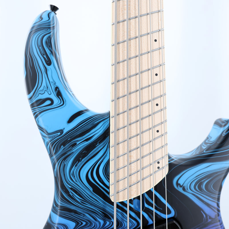 Dingwall NG3 Limited Edition Adam "Nolly" Getgood 5-String Multi-Scale Bass - 3-PU Purple Blue Fade Swirl w/Maple FB