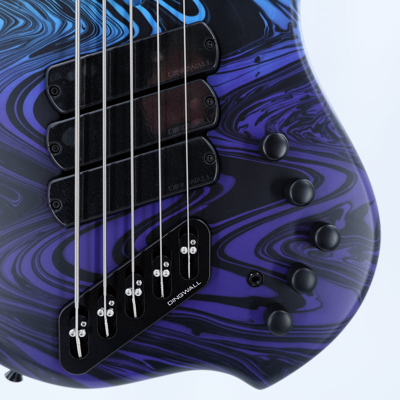Dingwall NG3 Limited Edition Adam "Nolly" Getgood 5-String Multi-Scale Bass - 3-PU Purple Blue Fade Swirl w/Maple FB