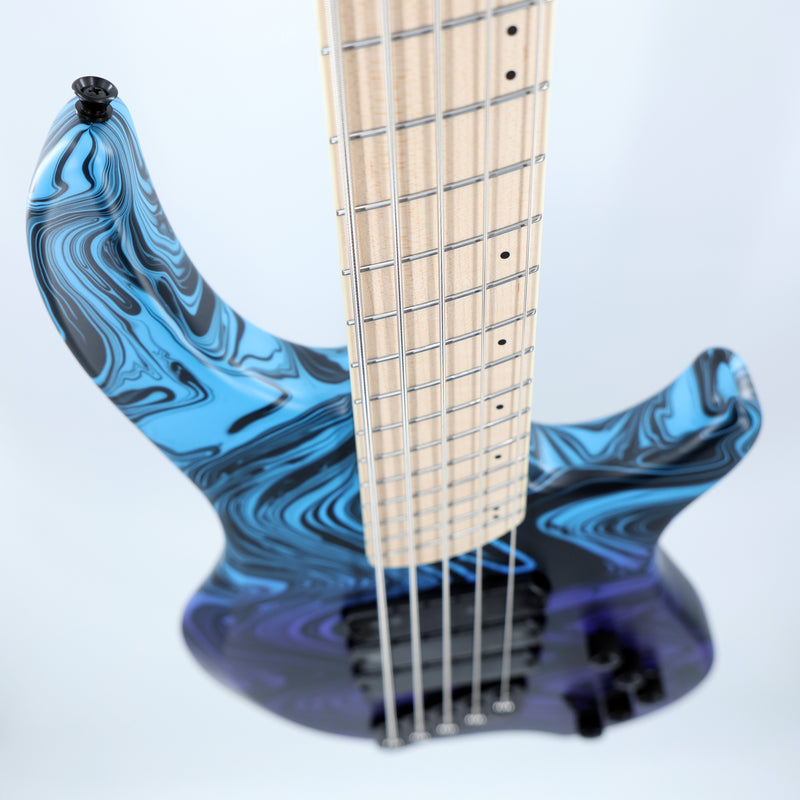 Dingwall NG3 Limited Edition Adam "Nolly" Getgood 5-String Multi-Scale Bass - 3-PU Purple Blue Fade Swirl w/Maple FB