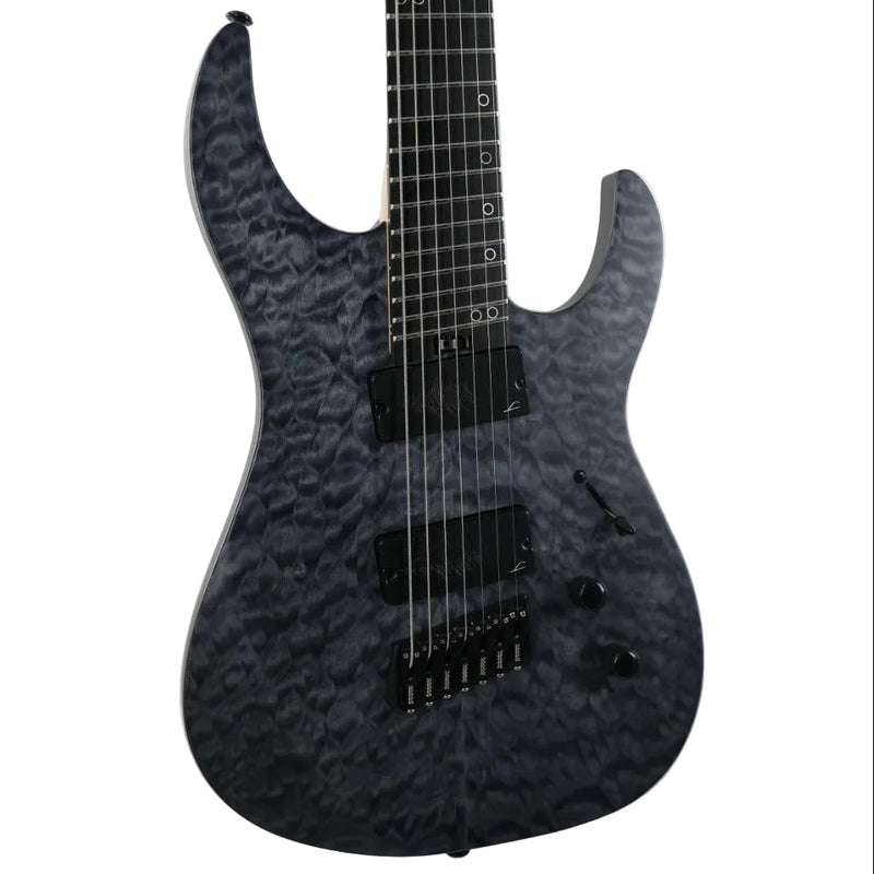 Legator Ninja N7FSS 7- String Multiscale Guitar - Satin Black QM