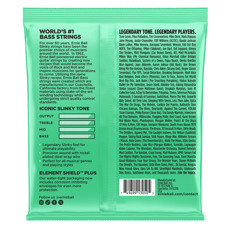 Ernie Ball P02822 5-String Bass Guitar Strings, Hyper Slinky Gauge, 040 - 130