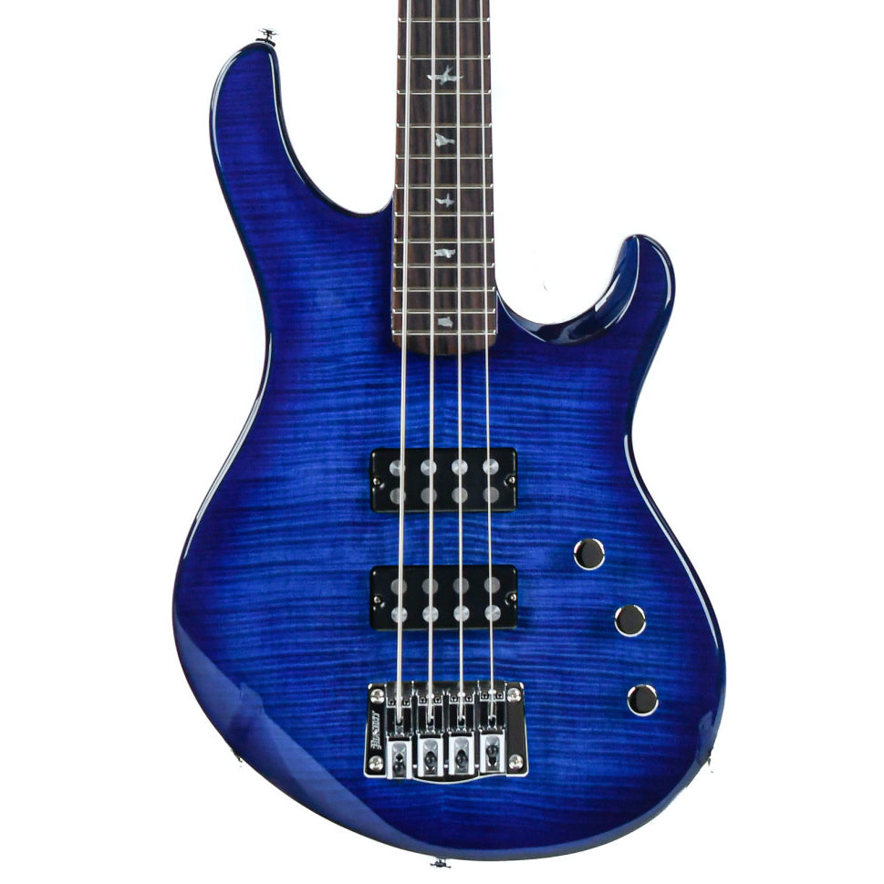 Paul Reed Smith SE Kingfisher Bass w/ Gig Bag - Faded Blue Wrap Around Burst