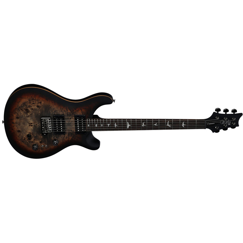 Paul Reed Smith SE Limited Edition "Exotic" Custom 24-08 Poplar Burl Guitar w/ Gig Bag - Charcoal Cherry Midnight Burst
