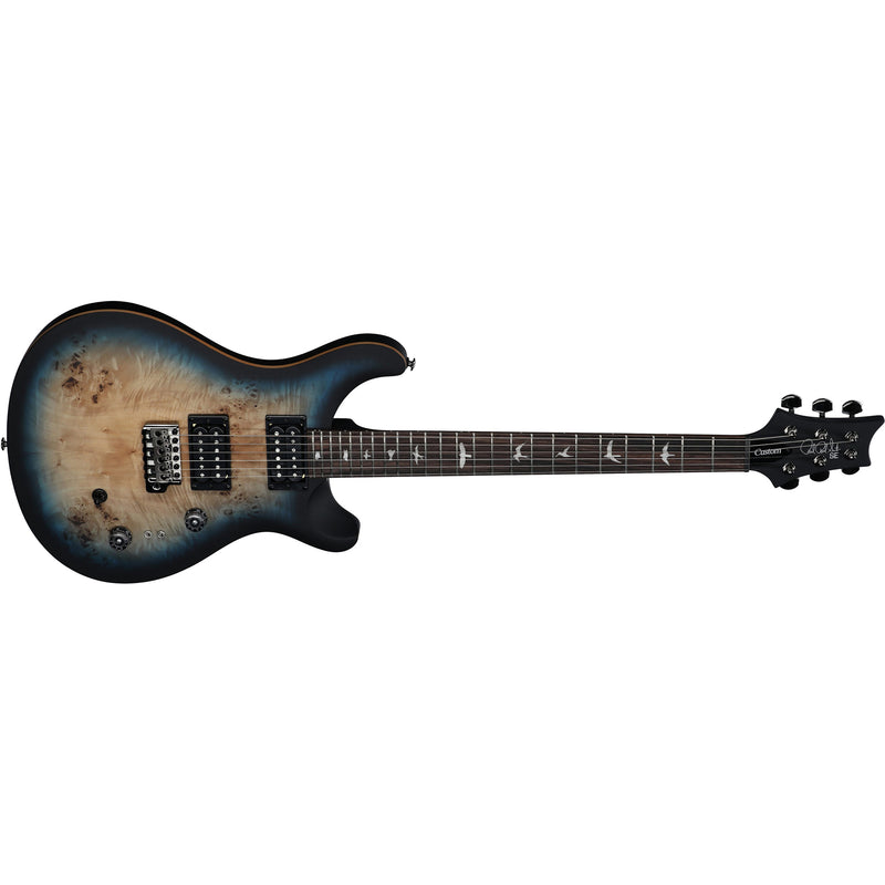 Paul Reed Smith SE Limited Edition "Exotic" Custom 24-08 Poplar Burl Guitar w/ Gig Bag - Lake Blue Midnight Burst