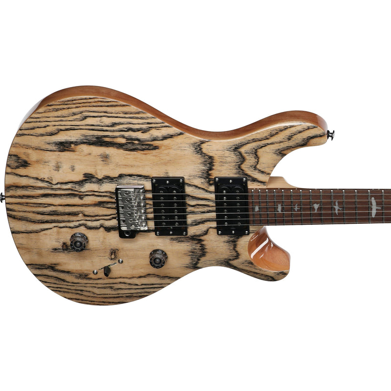 Paul Reed Smith SE Limited Edition "Exotic" Custom 24 Swamp Ash Burl Guitar w/ Gig Bag - Natural