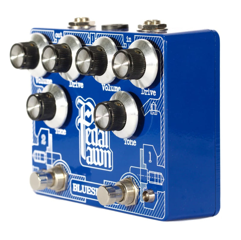 Pedal Pawn Blues Print Dual Overdrive Pedal