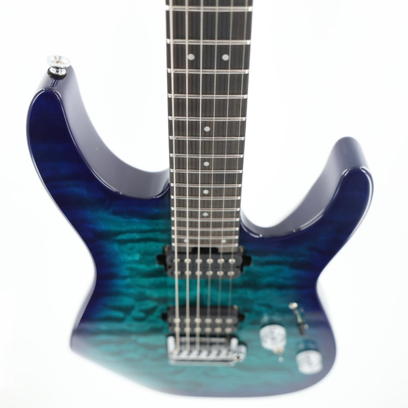 Charvel Pro-Mod Plus DK24 HH 2PT EB QM Guitar w/ Seymour Duncan Pickups & Gig Bag - Chlorine Burst