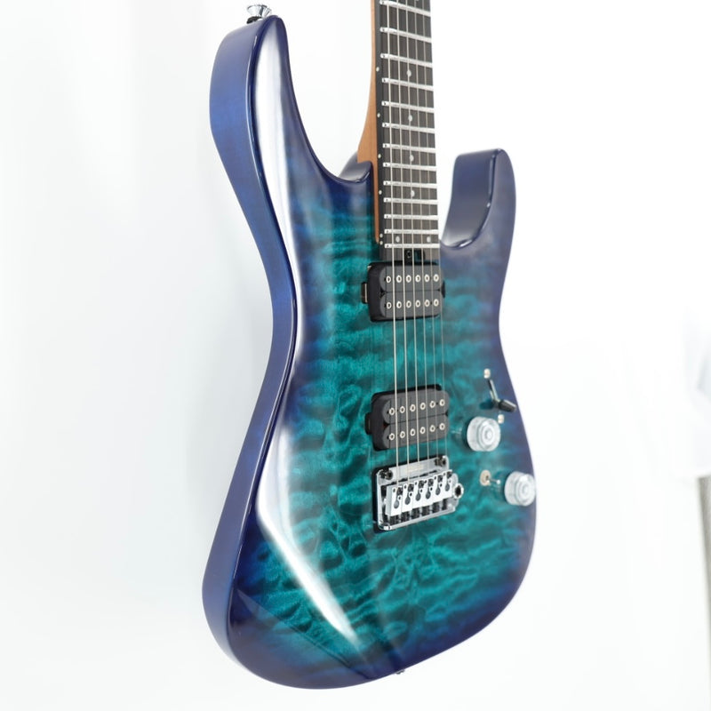 Charvel Pro-Mod Plus DK24 HH 2PT EB QM Guitar w/ Seymour Duncan Pickups & Gig Bag - Chlorine Burst