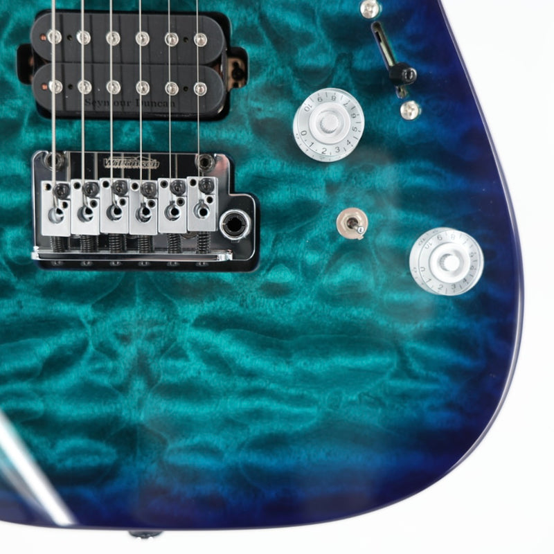 Charvel Pro-Mod Plus DK24 HH 2PT EB QM Guitar w/ Seymour Duncan Pickups & Gig Bag - Chlorine Burst
