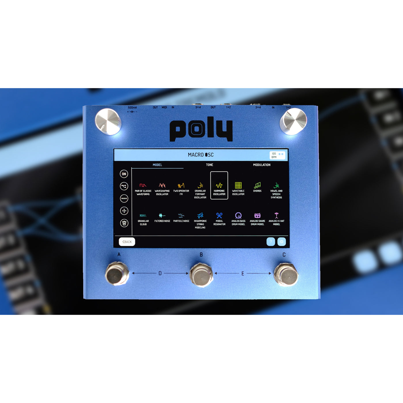 beebo pedal Poly Effects Beebo Blue – Motor City Guitar
