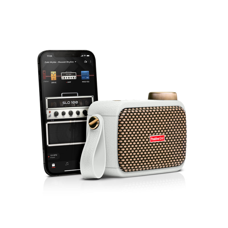 Positive Grid Spark GO Pearl 5-Watt Ultra-portable Smart Guitar Amp & Bluetooth Speaker