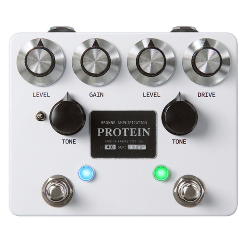 Browne Amplification Protein V4 Dual Overdrive Pedal - White