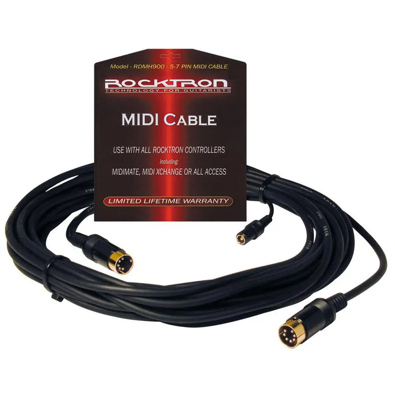 Rocktron 5 to 7-Pin Phantom Power MIDI Cable - 30 foot (RDMH900)