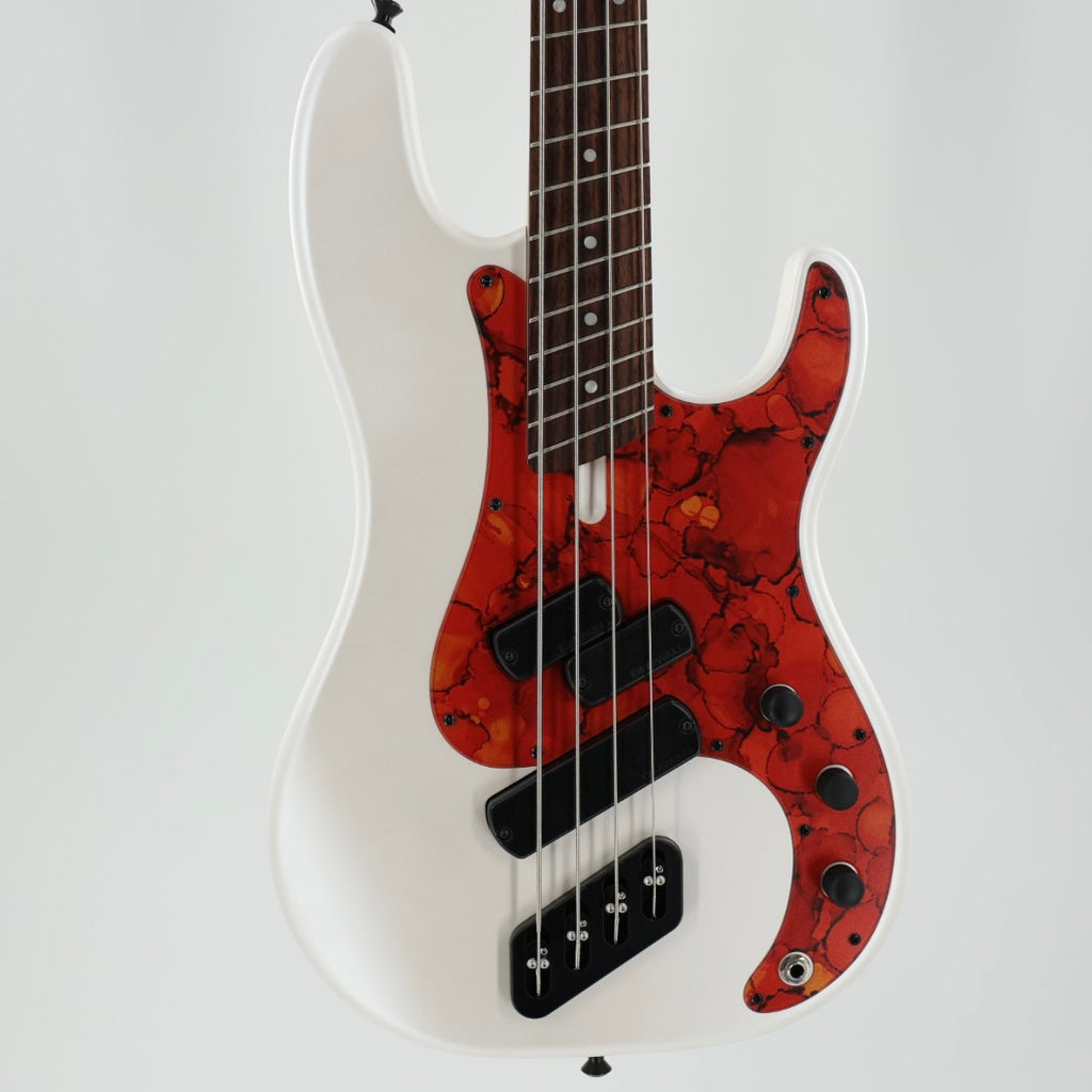 Dingwall SP1 4 Multi-Scale 4-String Bass w/ Padded Gig Bag - Matte Ducati Pearl White