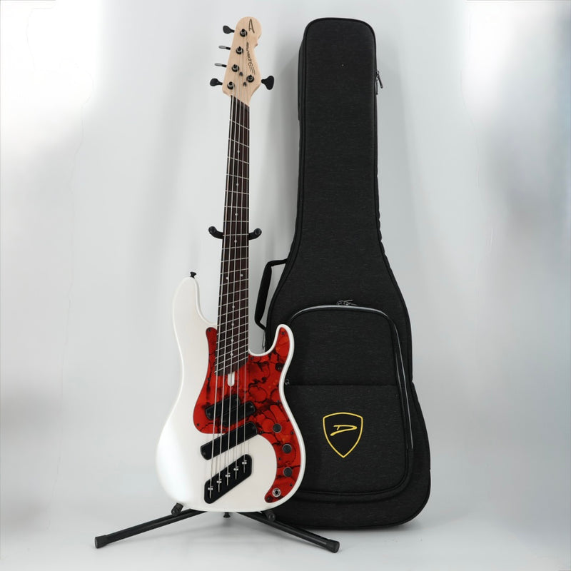 Dingwall SP1 5 Multi-Scale 5-String Bass w/ Padded Gig Bag - Matte Ducati Pearl White