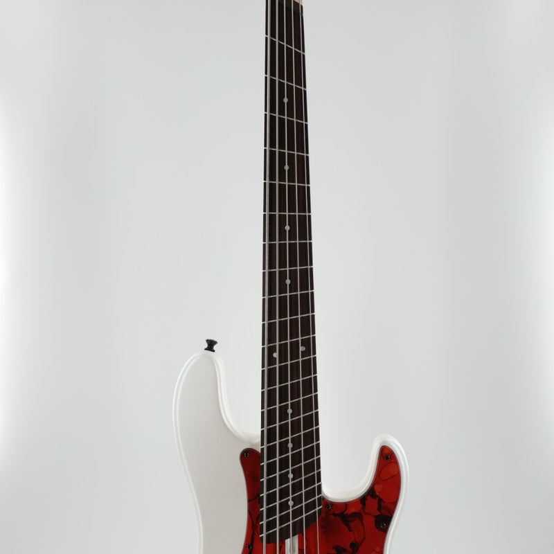 Dingwall SP1 5 Multi-Scale 5-String Bass w/ Padded Gig Bag - Matte Ducati Pearl White