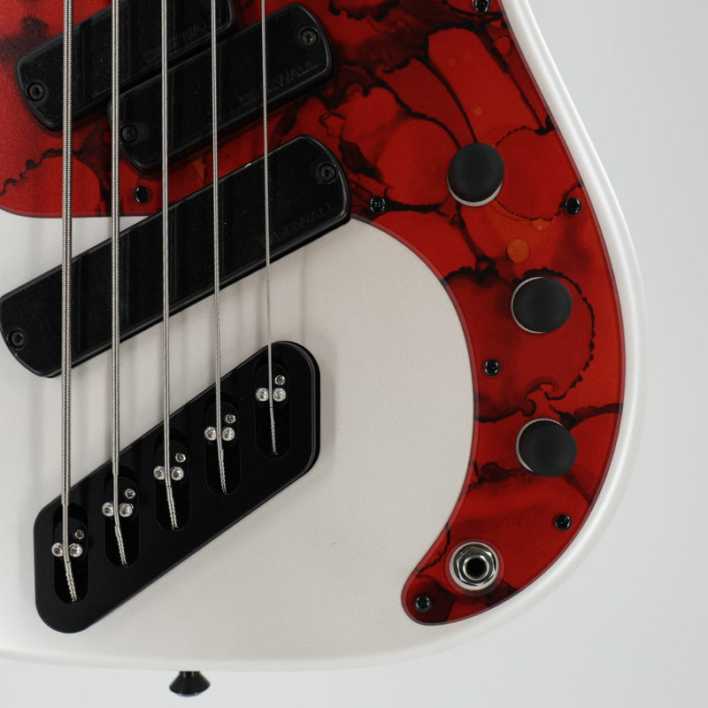 Dingwall SP1 5 Multi-Scale 5-String Bass w/ Padded Gig Bag - Matte Ducati Pearl White