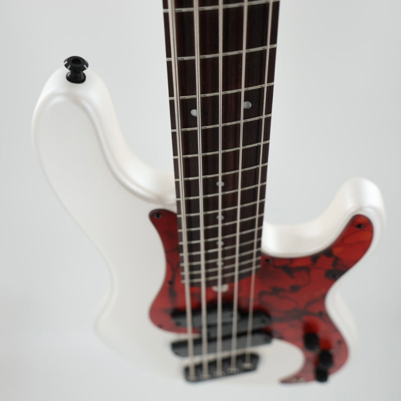 Dingwall SP1 5 Multi-Scale 5-String Bass w/ Padded Gig Bag - Matte Ducati Pearl White