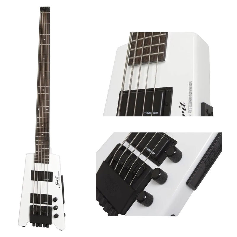 Steinberger Spirit XT-25 STANDARD 5- String Bass w/Gigbag - White