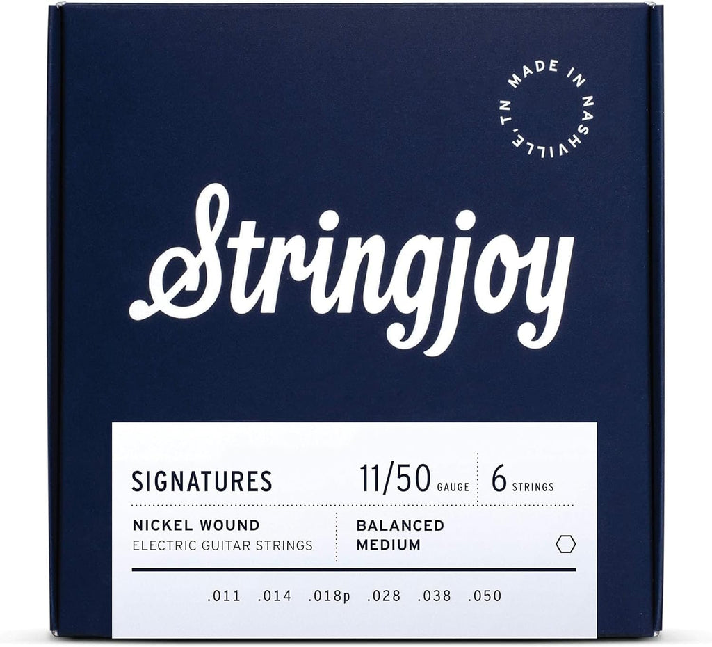 Stringjoy Signatures Balanced Medium Gauge (11-50) Nickel Wound Electric Guitar Strings
