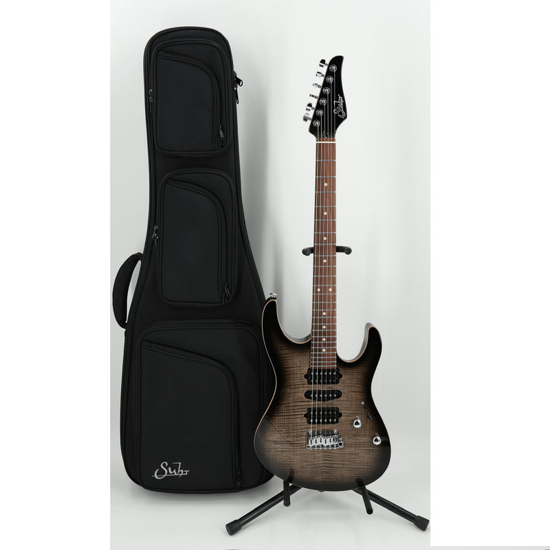 Suhr Modern Plus HSH Guitar w/ Pau Ferro Fingerboard - Trans Charcoal Burst
