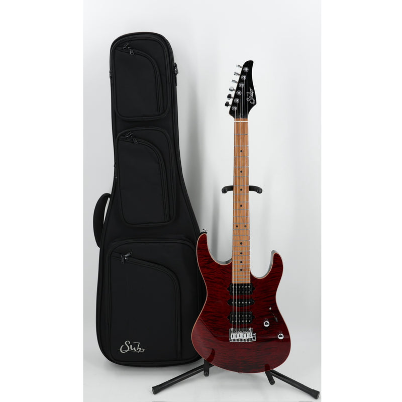 Suhr Modern Plus HSH Electric Guitar - Chili Pepper Red w/Roasted Maple Fingerboard
