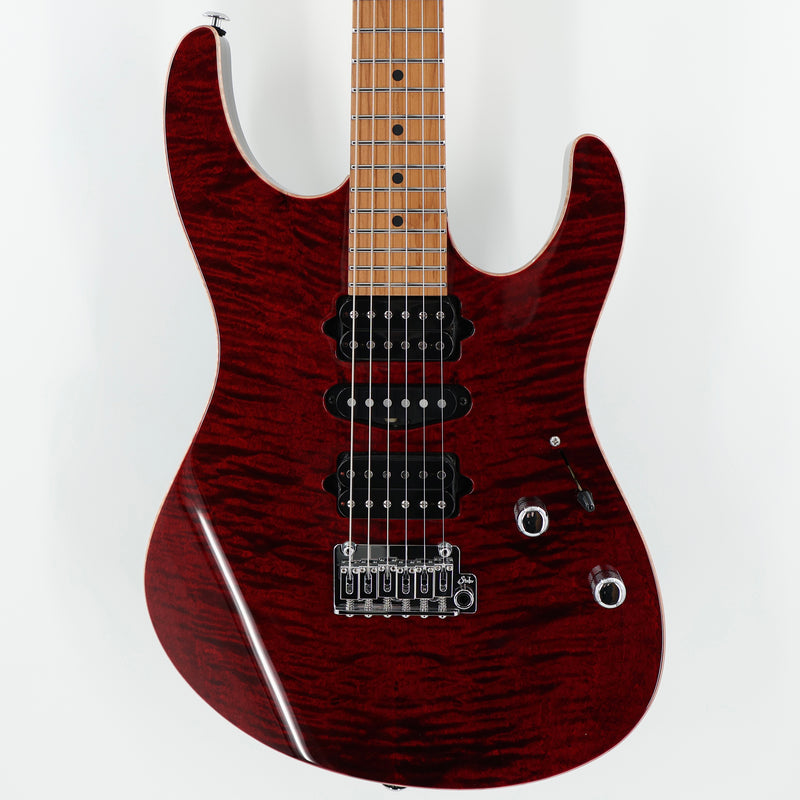 Suhr Modern Plus HSH Electric Guitar - Chili Pepper Red w/Roasted Maple Fingerboard